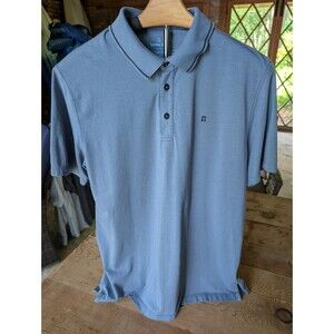 Tommy John Mens Polo Size Medium Blue Golf Casual Pima Cotton Modal Comfort Prep